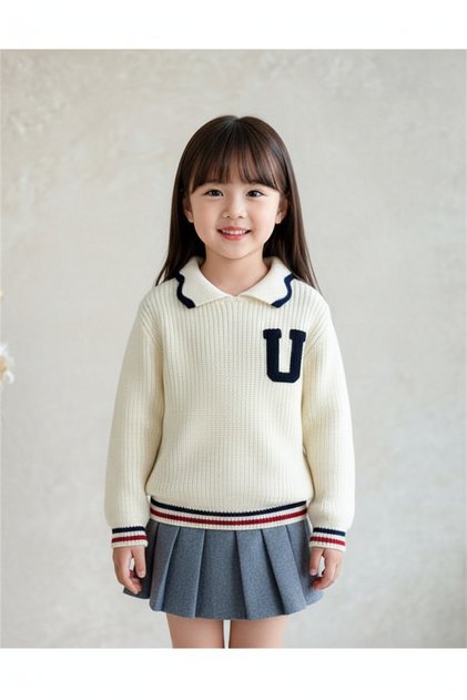 Girl's Knitwear Skirt Suit