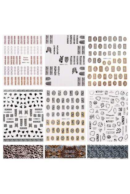 Set Nail Art Jungle Glam