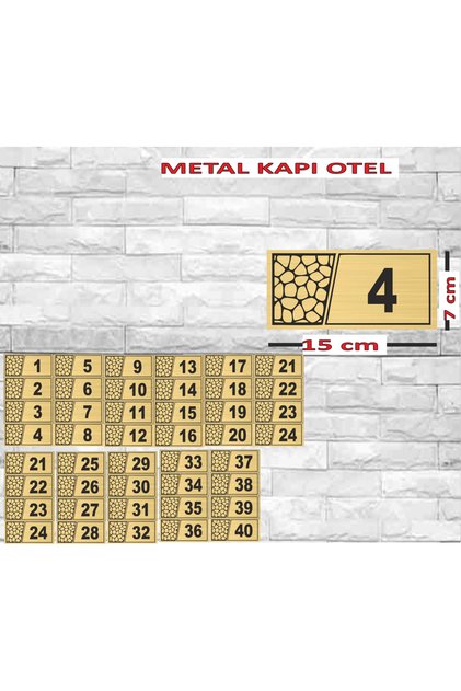 1-40 Hotel Door Number Apartment Floor Number Table Number with Tape on the Back