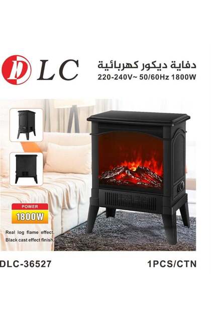 Electric Decorative Heater DLC-36527 | Real Log Flame Effect | 1800W