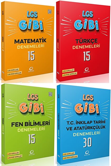 Oksijen Yayınları Oksijen 8. Sınıf Matematik + Türkçe + Fen +