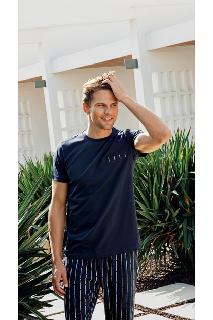 Men'S, 100% Cotton, (Socks as a Gift), Pajama Set