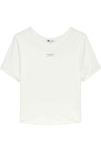Women's Brand Logo T-Shirt in Ecru, Suitable for Daily Use