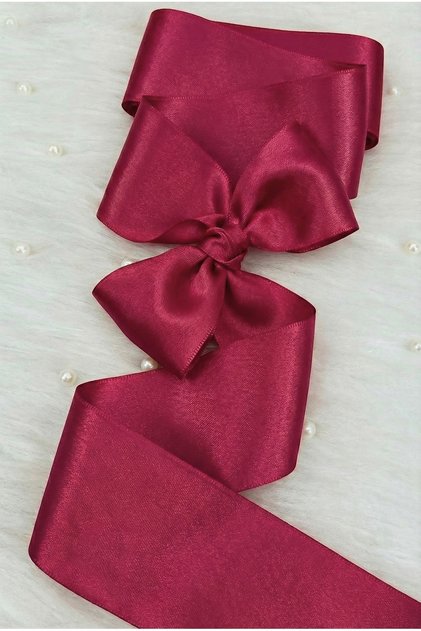 6 cm Plum Double Sided Satin Ribbon 10 Meters, Bundle Dowry Engagement Jewelry Special Day Gift Decoration