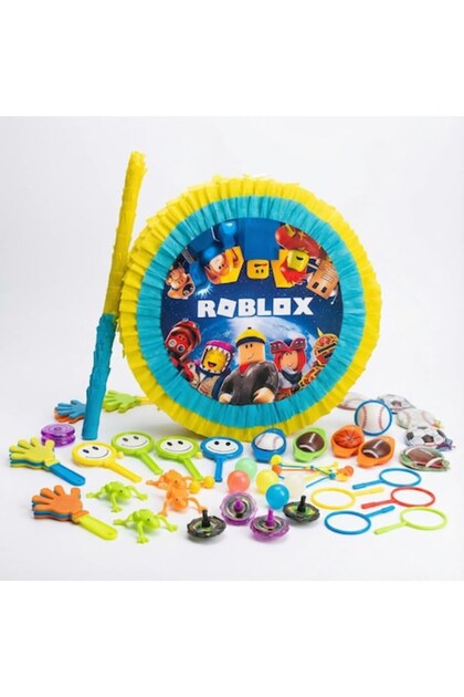 Piñata Roblox cu bâtă și 50 de jucării