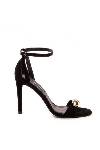 Sandale piele naturala Negru cu accesoriu