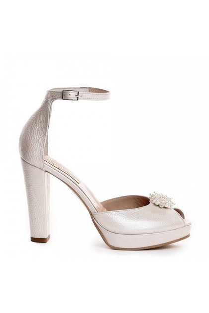 Sandale mireasa piele naturala The 70's Ivoire Pearls