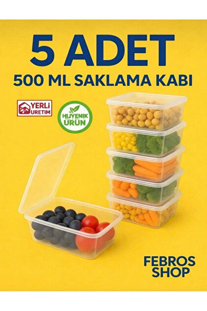 Febros 400ML Dikdörtgen Kendinden Kapaklı Derin Dondurucu Saklama