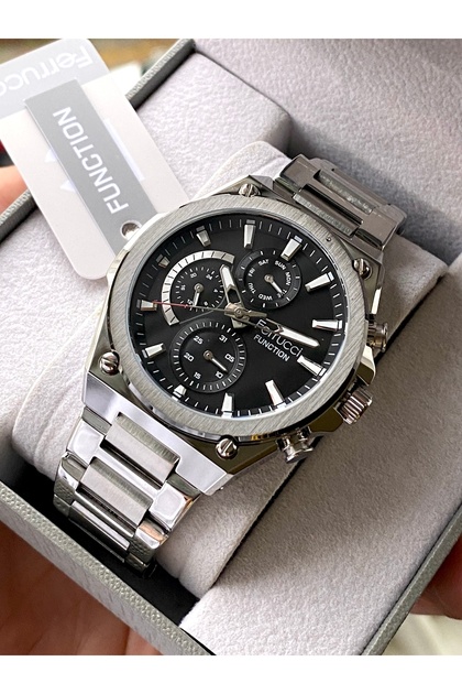 Functional Men's Wristwatch Steel Cord Waterproof 2 Year Warranty Original + Bracelet
