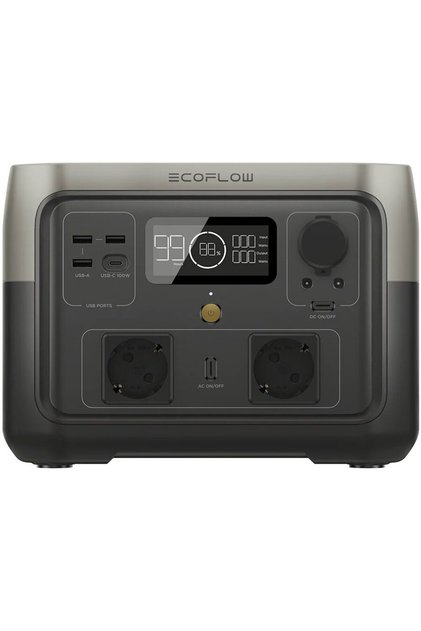 River 2 Max, 512Wh, 500W, USB A, USB C, Schuko, Negru
