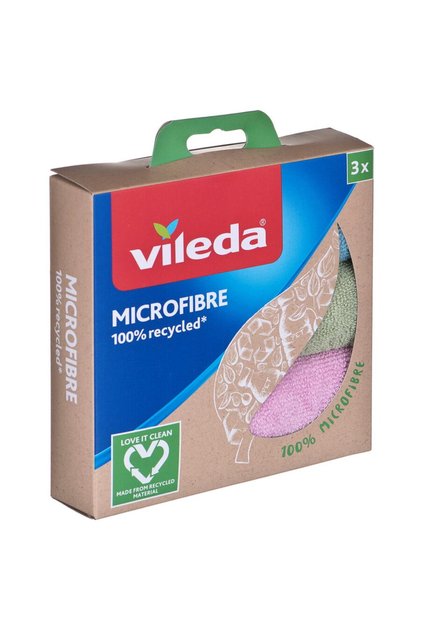 Lavetă de curățare din microfibră 100% reciclată, 3 buc.