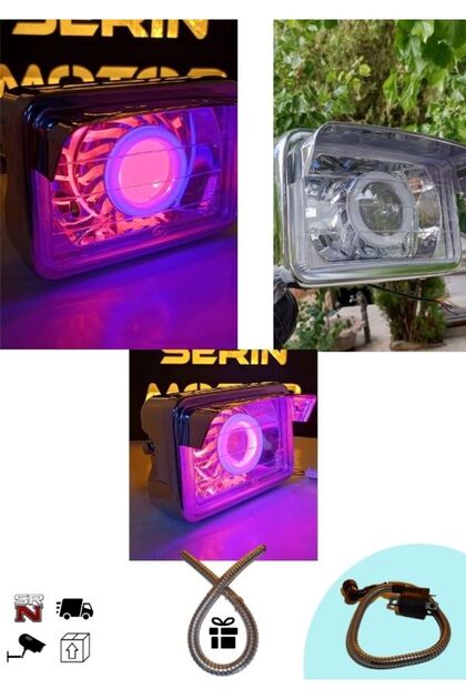 Cg Modifiye Angel Far Montajlı (Nikel far+Angel ampul+pvc cam+KUBA Far kaşı)(+buji kablo kılıfı)
