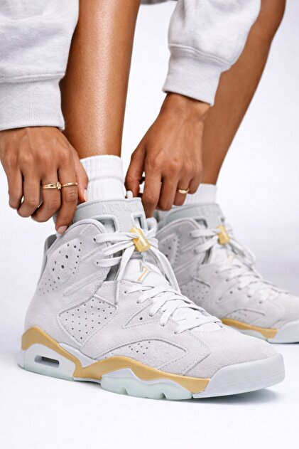 Nike Air Jordan 6 Retro Leather Sneaker Hakiki Deri Bilekli Günlük