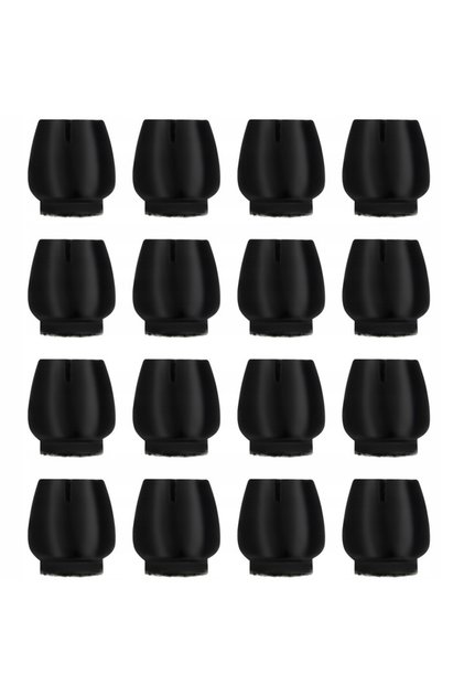 Set de protecție pentru picioarele scaunului, 16 piese, 12-16 mm, negru
