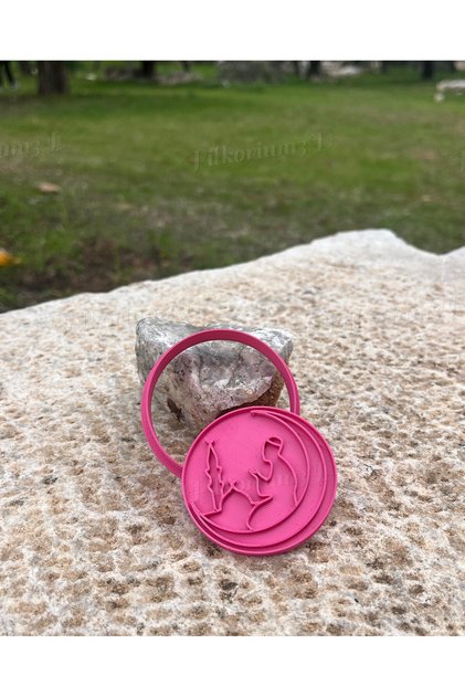 Ramadan & Bayram Cookie Mold – Moon Star Mosque & Praying Figure – 3D Printing
