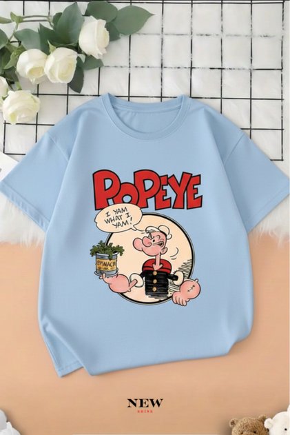 Popeye Printed Unisex Children's T-Shirt