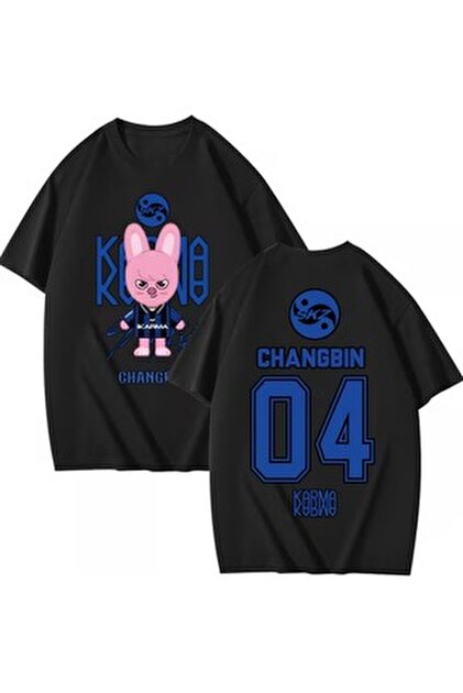 ZOKAWEAR Skzoo Stray Kids Baskılı Oversize Crop T-Shirt - Fiyatı