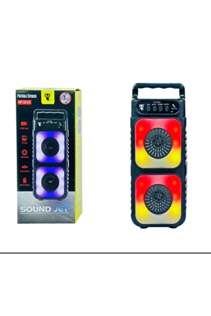 Kayra HF-3225 RGB Işıklı Taşınabilir Bluetooth Mikrofon Destekli