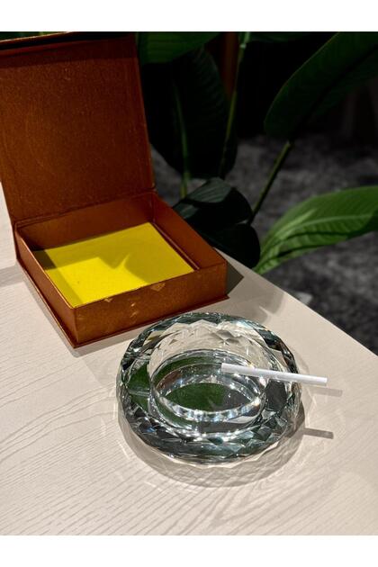 Royking Crystal Ashtray Large Size Transparent Yv-458
