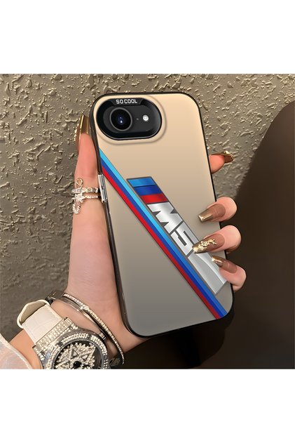 Bmw Patterned Anti Fall Slim Hard Case Compatible with iPhone 16E