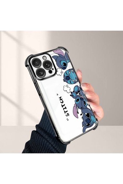 iPhone 16 Pro Max Compatible Cartoon Stitch Pattern Shatter-Resistant Phone Case