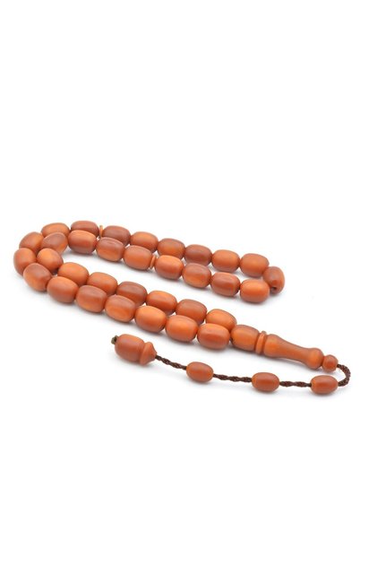 Systematic Capsule Cut Daily Size Orange Fiber Prayer Beads