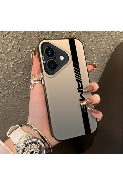 Amg Pattern Anti Fall Slim Hard Case Compatible with iPhone 16