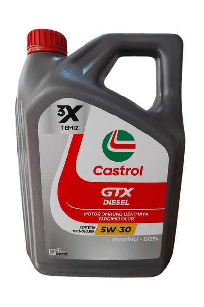 Castrol GTX DIESEL 5W-30 MOTOR YAĞI 4 Lt (Ü.T:07.11.2025) - Fiyatı