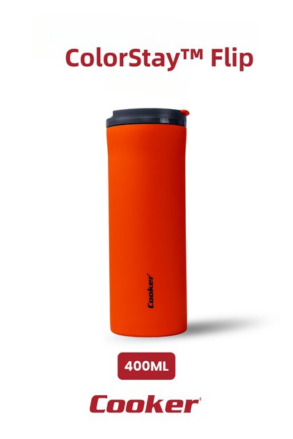 Colorstay Flip 400 ml Stainless Steel Cup Thermos Orange Ckr2041