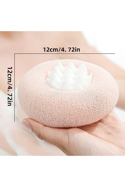 Sn-26217 Bath Massage Sponge with Suction Cups, Peeling Effective Body Scrub and Foamer