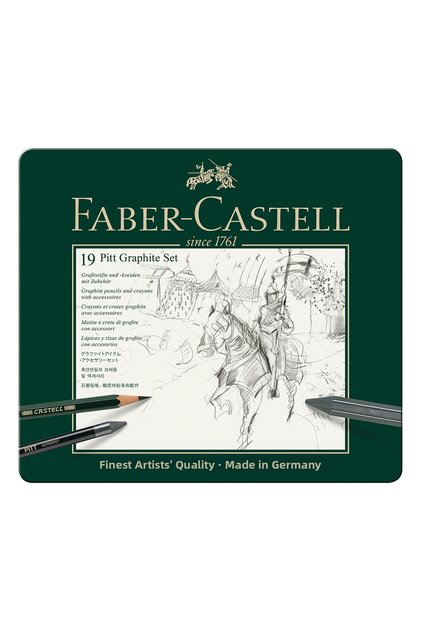 Pitt Graphite Art Set,Black,19 Pieces,With Charcoal Pencils and Accessories,Ideal for Shading and Sketching