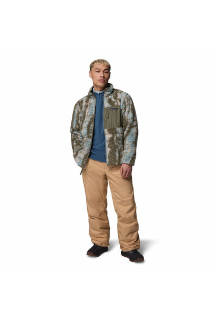 ウォームアップウェア Packers Reversible half-zip jacket Columbia Erkek Outdoor Polar Ceket AM5170 WINTER PASS REVERSIBLE