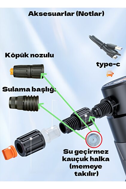 okaoda YD-DD2302 Şarj Edilebilir Otomatik Yüksek Basınçlı Ev Tipi