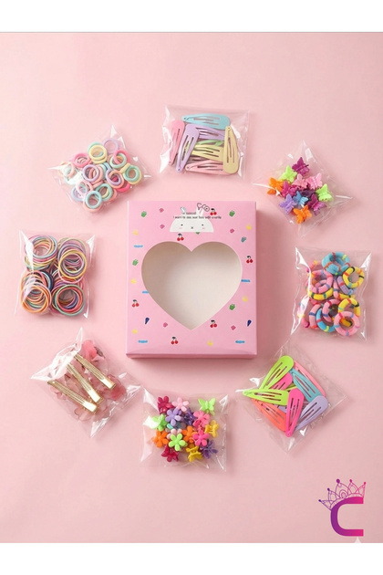 Cinderella 301 Parça Hediyelik Kutulu Kız Çocuk Toka Seti