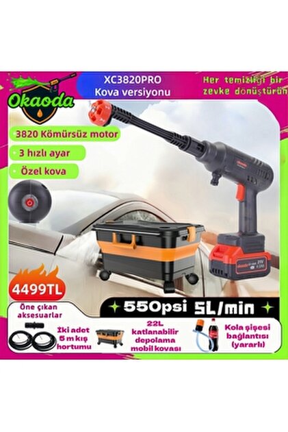 okaoda 💎XC3820PRO Lityum Pil Fırçasız Motor Temizleme Eğlence