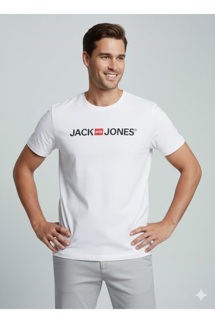 Tricou cu guler rotund 12137126 Jjecorp
