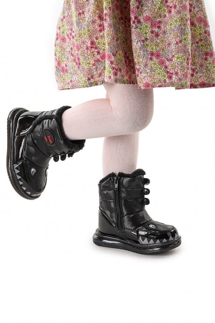 Fermuarlı Termo Taban Unisex Çocuk Kar Botu Twg 9085
