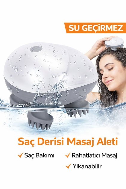 Taşınabilir Şarjlı Su Geçirmez Kafa Bel Boyun Sırt Ayak Tüm Vücut Masaj Aleti