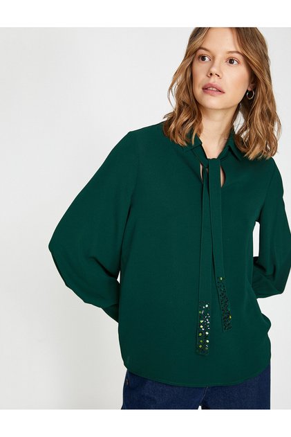 Women's Green Blouse 9YAK63381EW