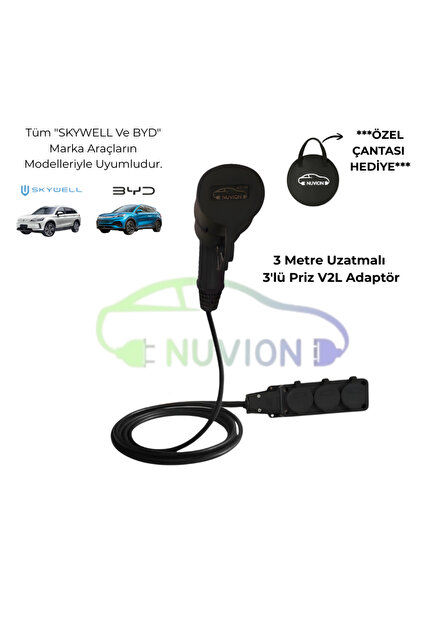 NUVION Elektrikli Araç Paketi-Şarj İstasyonu-V2L BYD/SKYWELL