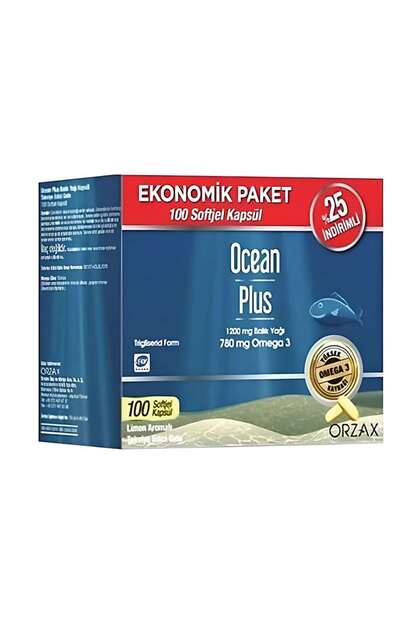 Orzax Ocean Plus 1200 mg Omega3 Balık Yağı 50 Kapsül 2 ADET