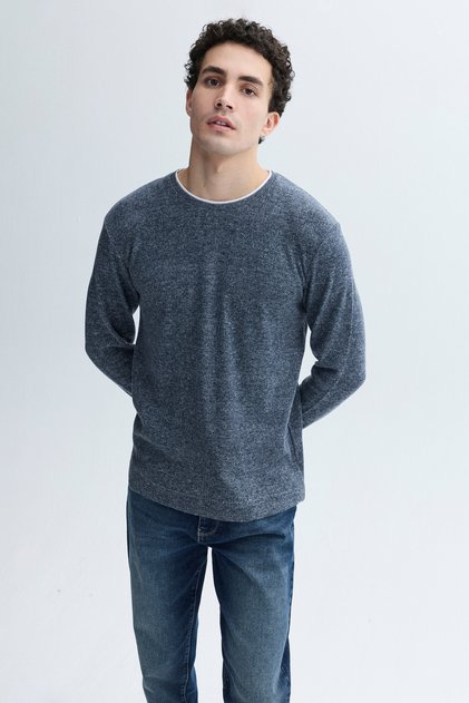 Men's Red Crew Neck Sweatshirt