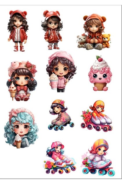 Little Girl Sticker Set