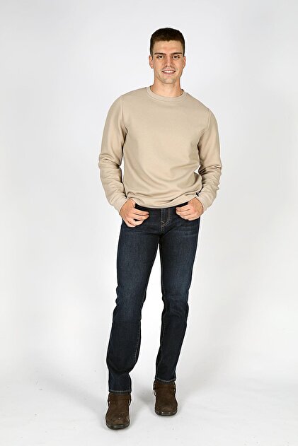 Luken Men's O Neck Sweatshirt Beige