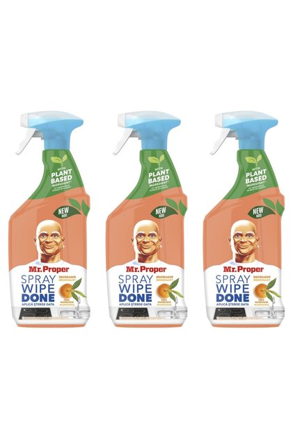 Set 3 BUCATI SPRAY DEGRESANT SOLUȚIE 800ML MANDARINA