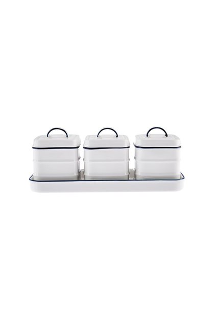 Deny Line 3-Piece Spice Set with Silicone Lid and Stand