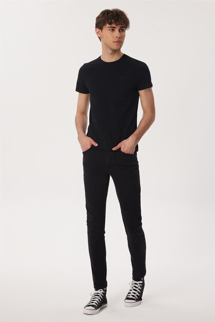 Twingo 1 Ανδρικό T-Shirt 100% βαμβακερό με λαιμόκοψη O, μαύρο