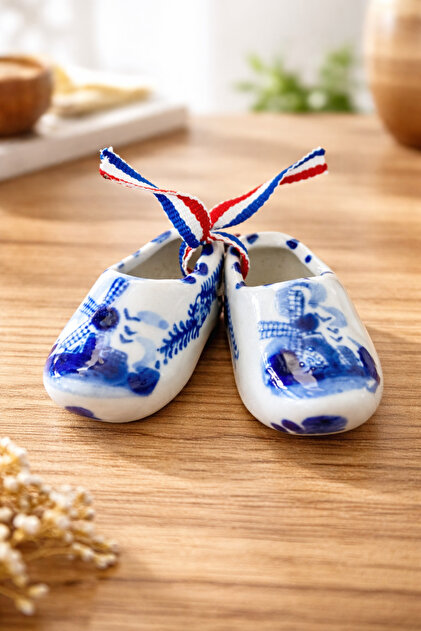 陶板 抽象ART vintage item Holland Hollanda Klompen Takunya Seramik Dekoratif Obje - Fiyatı
