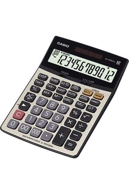 DJ-220D Plus İşlem Kontrollü 12 Hane Masa Üstü Hesap Makinesi