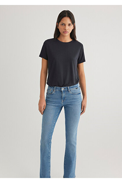 Mavi Lux Touch TENCEL TM Siyah Modal Tişört Regular Fit / Normal